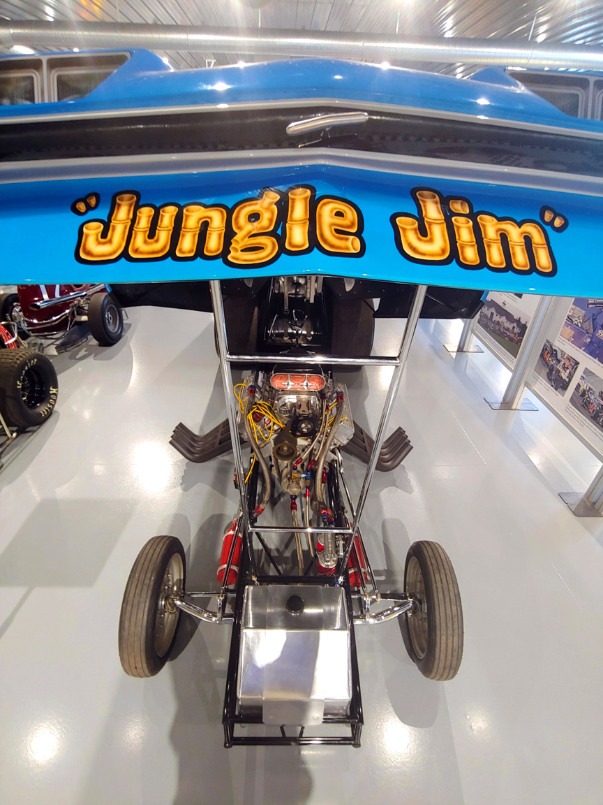 Retro Jungle Jim dragster at North East Motor Sports Museum