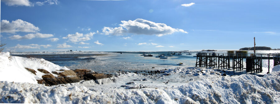 Kennebunkport winter panorama